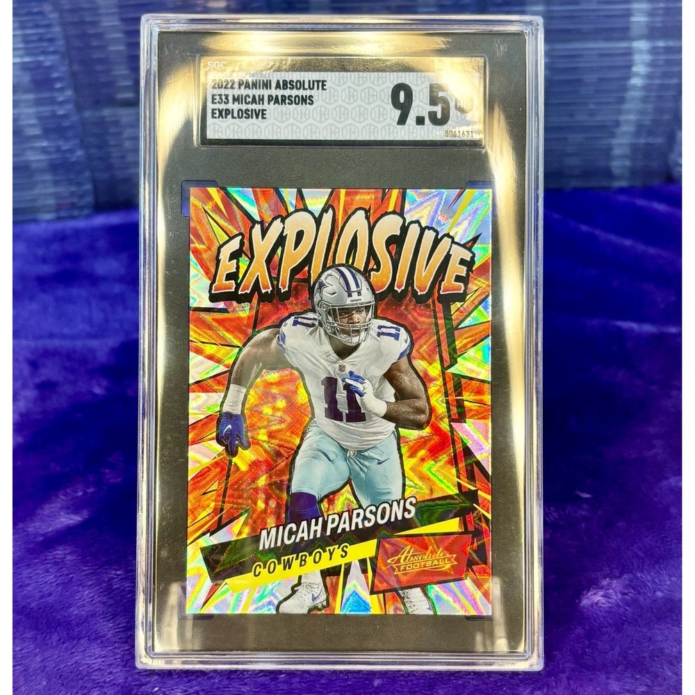 2022 Absolute Explosive Micah Parsons #E33 💥 Case Hit SSP - SGC 9.5 💎